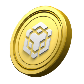 Koin Binance BNB sebagai elemen visual di bagian kepercayaan komunitas