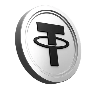 Ikon koin Tether USDT yang terdapat di bagian kepercayaan komunitas trading